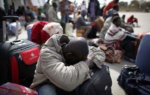 LIBYA Stranded Ghanaian