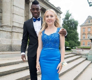 Christian Atsu and his wife Claire Rupio