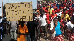 Some Togolese in Ghana led protests against the sitting President, Faure Gnassingbe