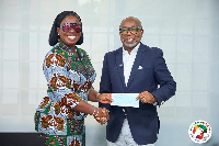 GMTF Administrator, Adjoa Obuobia Darko-Opoku (L) and Krobo Edusei Jnr