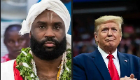 Nii Armah Gbejelor I (left) and Donald Trump