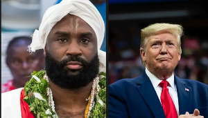 Nii Armah Gbejelor I (left) and Donald Trump