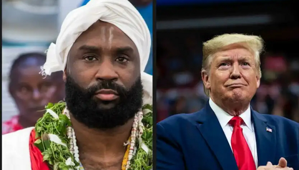 Nii Armah Gbejelor I (left) and Donald Trump