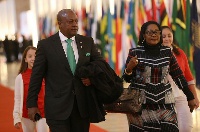 President Mahama and wife Lordina