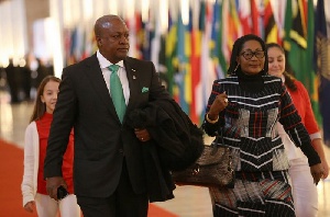 President John Dramani Mahama and his wife, Lordina
