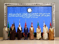King Mohammed VI hosted GCC Heads of State at a ministerial meeting on Sunday in Riyadh