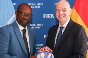 GFA President Kurt Okraku ( L) with FIFA President Gianni Infantino (R) GFA President Kurt Okraku ( L) with FIFA President Gianni Infantino (R)