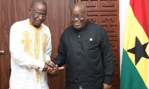 Nana Akufo-Addo with Ghana's former football player, Mohammed Polo