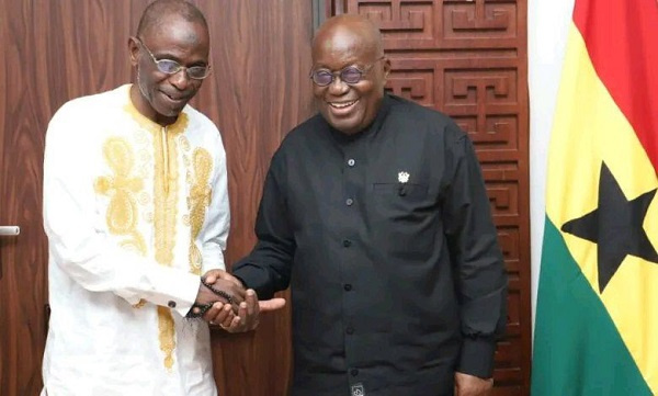 Nana Akufo-Addo with Ghana's former football player, Mohammed Polo