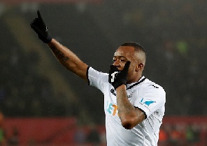 Ayew fired the Swans in front from inside the box in the 60th minute