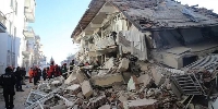 A collapsed house