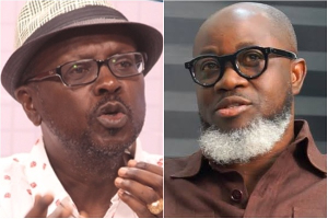 L-R: Professor Stephen Kwaku Asare, popularly known as Kwaku Azar, and EOCO boss Raymond Archer