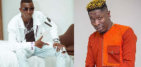 A picture collage of Joint 77 (L) and dancehall musician Shatta Wale (R)