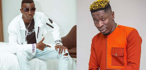 A picture collage of Joint 77 (L) and dancehall musician Shatta Wale (R)