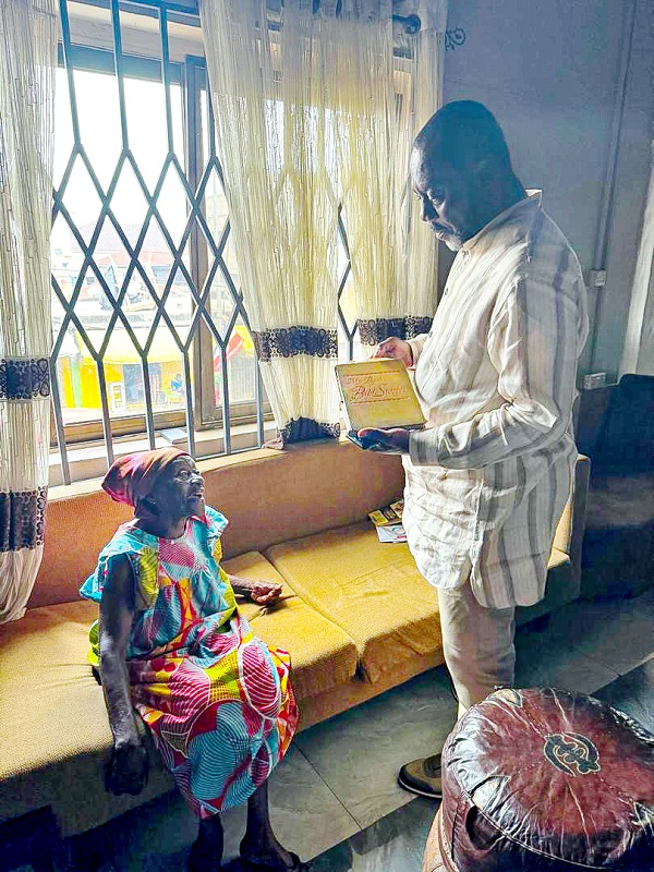 Dr. Matthew Opoku Prempeh with his grandmother