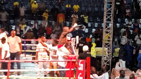 Abraham Osei Bonsu (12-2-1, 10 KOs) defeated Felix Ajom (8-1-1, 7 KOs)