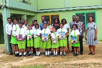 Members of HOPSA and some pupils of Leap school