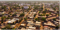 A drone picture shows a suburb following attack on the international airport in Niamey,Jan 30 2026
