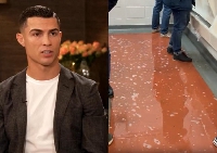 Cristiano Ronaldo( L), Matchester United toilet facilities current condition (R)