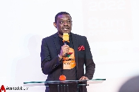 Ekow Blankson representing GhanaWeb at the 2022 Ghana Bloggers Summit held on September 24, 2022