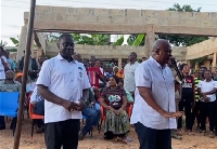 John Mahama (right) campaigns for James Gyakye Quayson