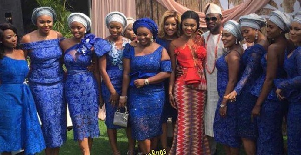 Joselyn Dumas, Jackie Appiah, Sandra Ankobiah, Yvonne Nelson, and others at Becca's wedding