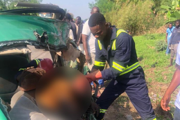 It was a head-on collision between a Howo Tipper Truck and a Daewoo Matiz