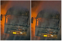 Fire guts Yutong bus on the Mankessim–Accra Highway
