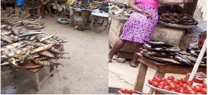 Smoked fishes sold at various markets