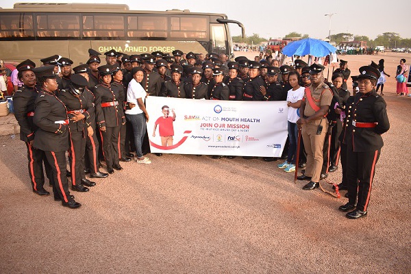 Some fire fighters in a group photograph