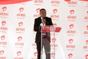 Richard Adiase, Acting Head of Airtel Business speaking at the launch of Airtel Quonect