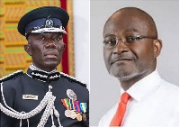 Kennedy Agyapong (right) and IGP Dr Goerge Akuffo Dampare