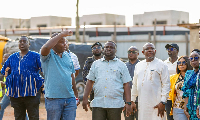 Dr Frank Amoakohene together with other officials during the inspection