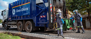 Some Zoomlion workers collecting waste