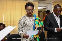 Juliet Asante reciting her oath