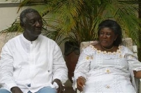 An old photo of John Kufuor with his late wife, Theresa