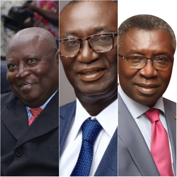 Martin Amidu (L) Andy Appiah-Kubi (M) Prof Frimpong-Boateng (R)