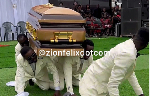 Watch pallbearers' wild performance with casket at Kuami Eugene’s father’s funeral