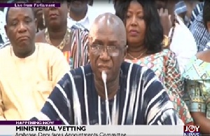 Ambrose Dery ,Minister for  Interior