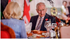 Britain's King Charles III attends the state banquet hosted by Kenyan President William Ruto