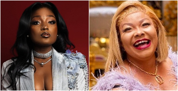 Singer Efya (L) says Nana Agradaa (R) will dupe people again
