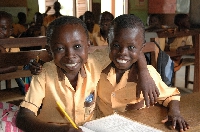 File photo of happy pupils