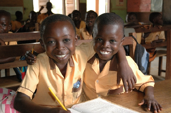 File photo of happy pupils