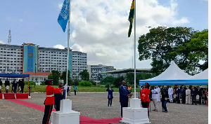 The ceremony was held at the forecourt of the State House