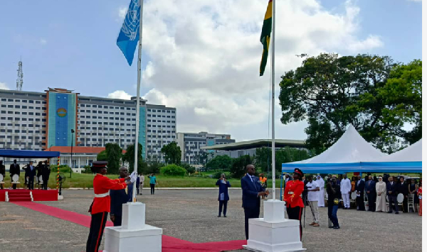 The ceremony was held at the forecourt of the State House