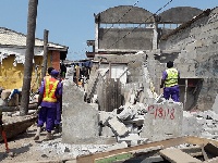 The demolished structures are believed to be dens for criminals from Cape Coast and its environs