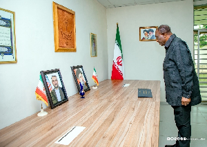 Alan Kyerematen went to mourn the death of the late Iran president