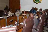 President John Dramani Mahama at a cabinet meeting (File photo)