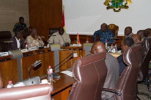 Former President John Mahama and his Cabinet members