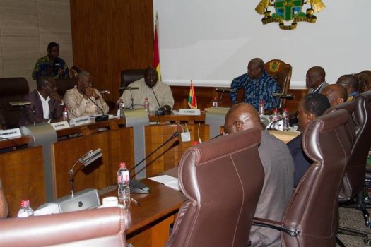 President John Dramani Mahama at a cabinet meeting (File photo)